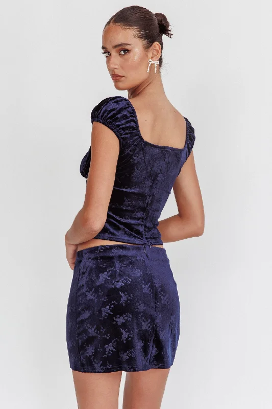 good-luck-ribbon-trim-velvet-top-navy