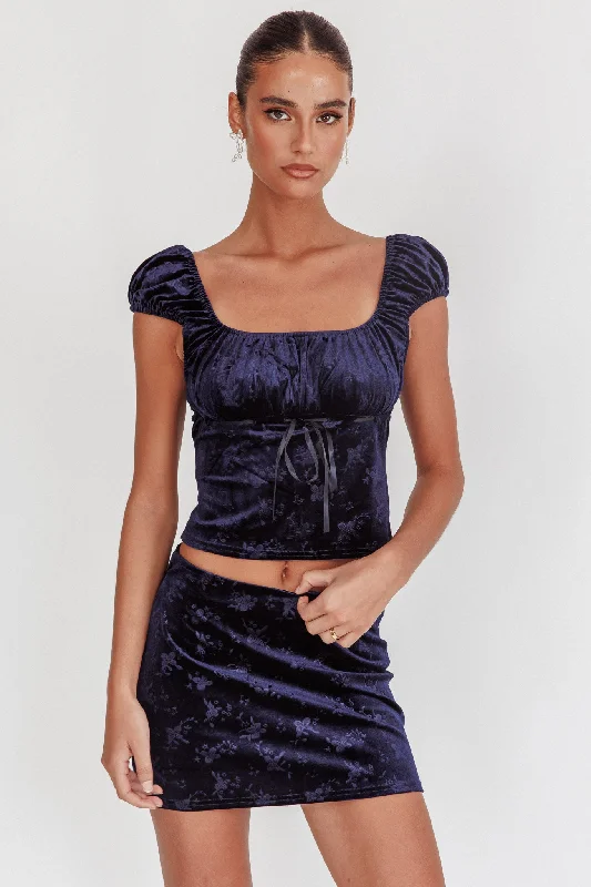 good-luck-ribbon-trim-velvet-top-navy