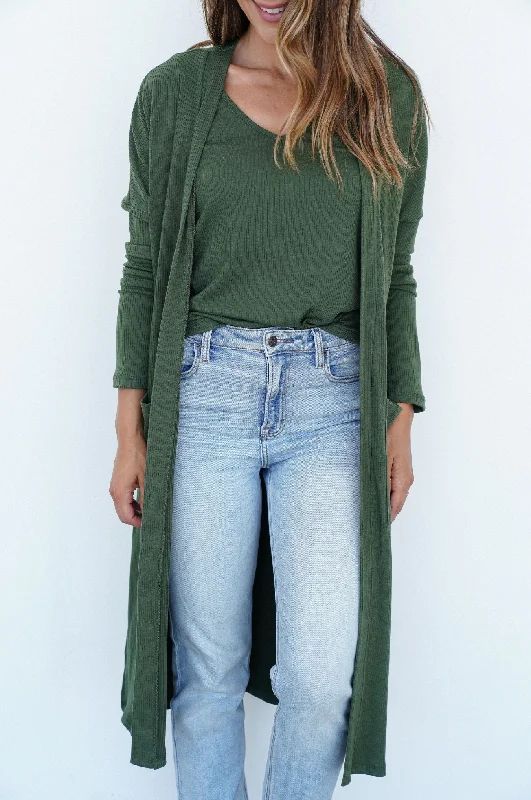 Olive / Small / Cardigan