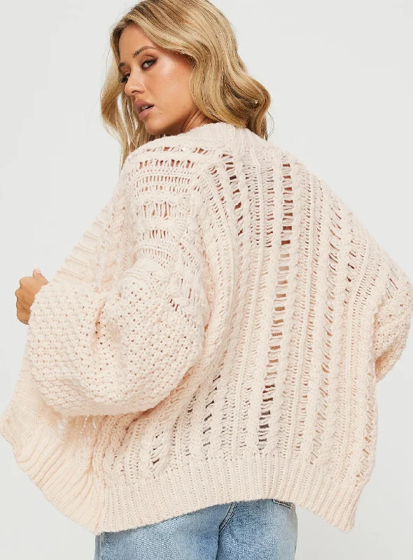 Abner Cable Cardigan Beige