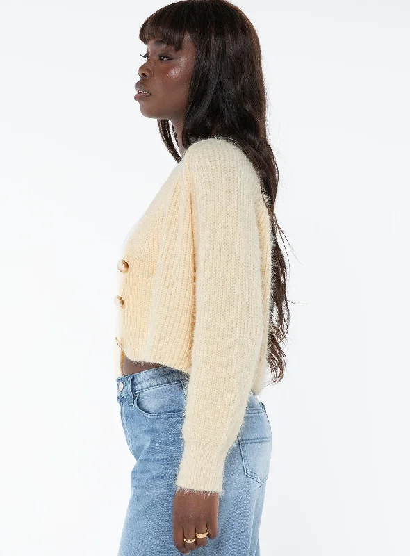 Hatton Cropped Cardigan Cream