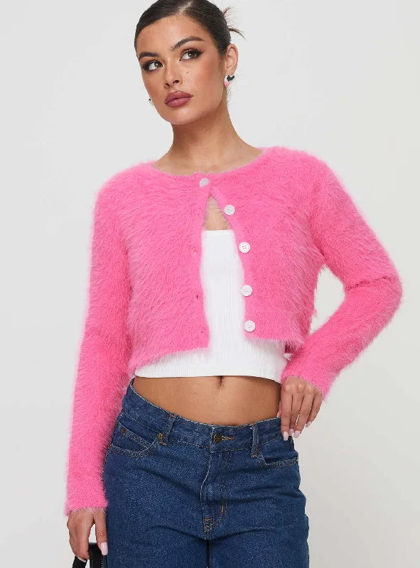 Just A Girl Cardigan Pink