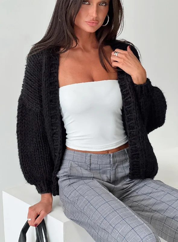 Lester Knit Cardigan Black