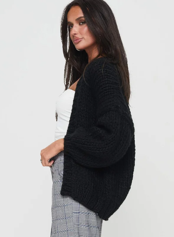 Lester Knit Cardigan Black