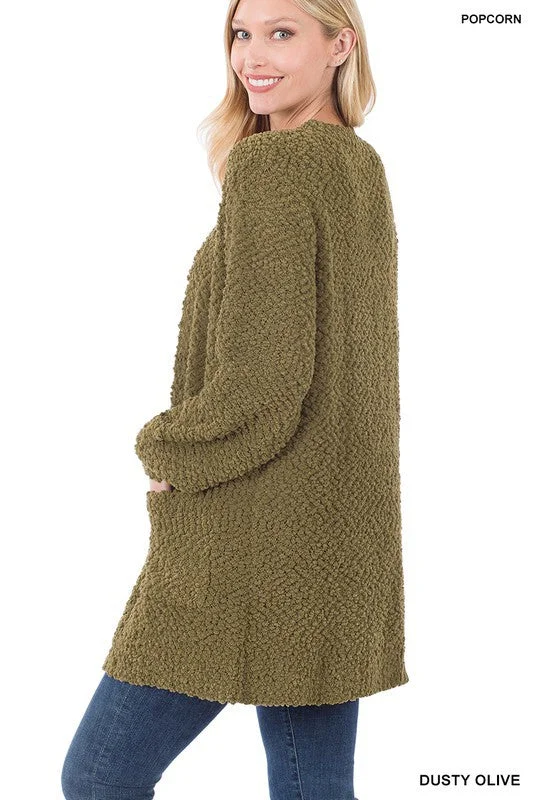 Popcorn Cardigan with Pockets