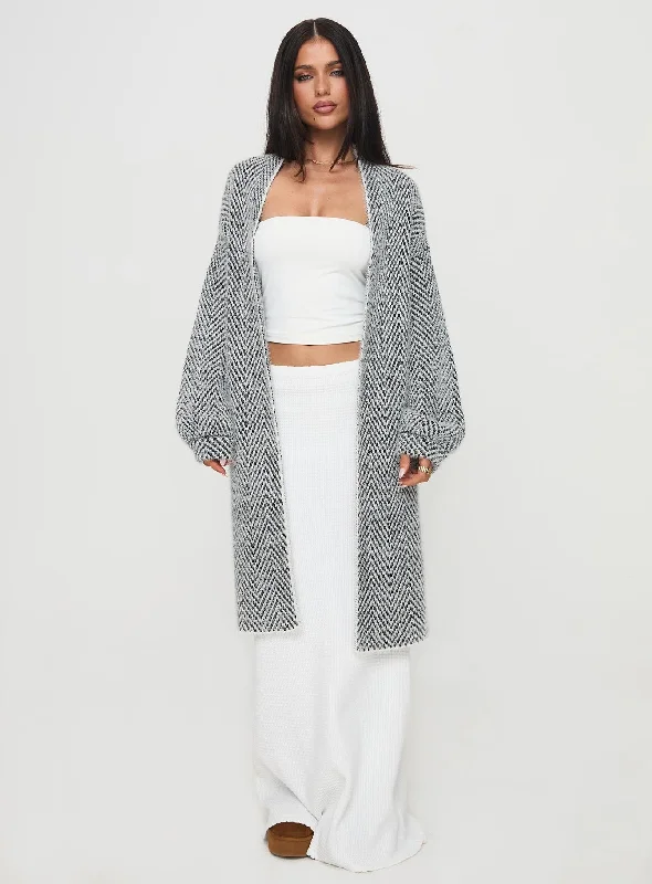 Tremmy Textured Cardigan Charcoal