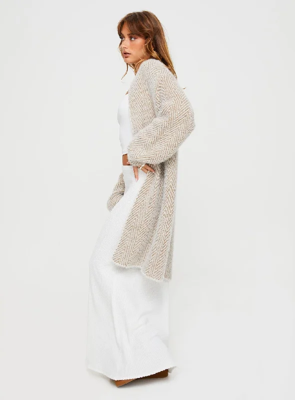 Tremmy Textured Cardigan Natural