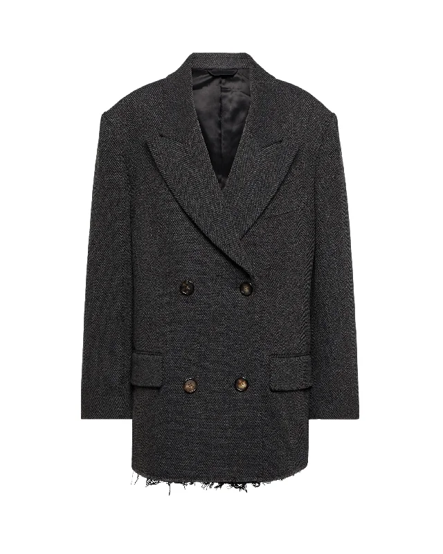 Chevron Wool Coat