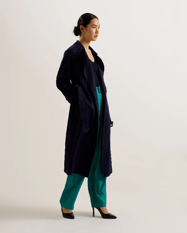 Biferno Colour Block Trench Coat Navy