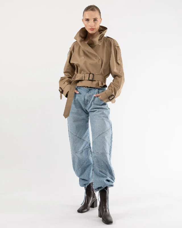 Cropped Trench Coat