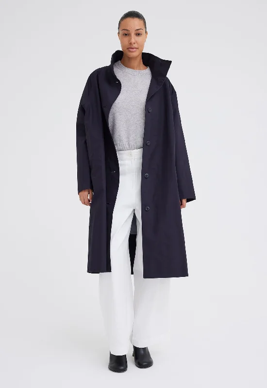 Genesis Trench Coat - Navy