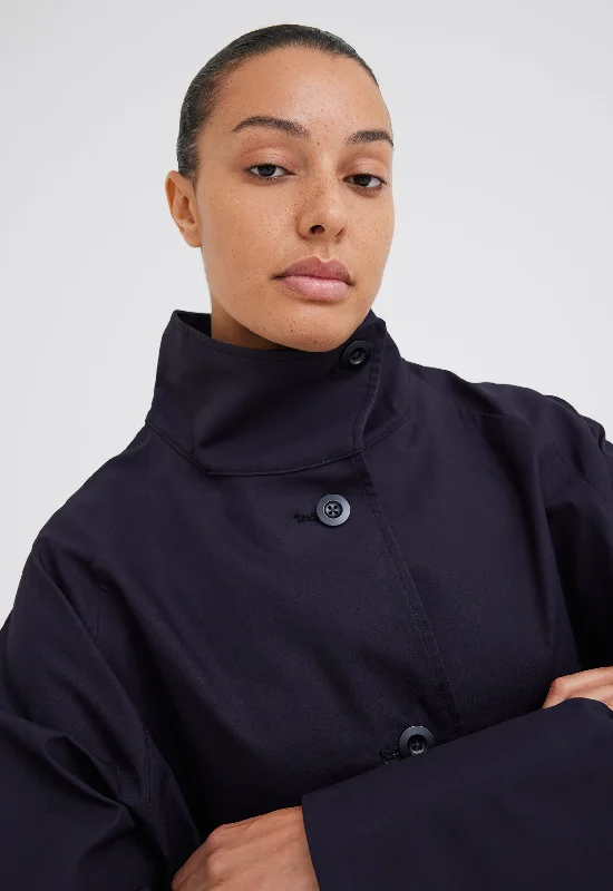 Genesis Trench Coat - Navy