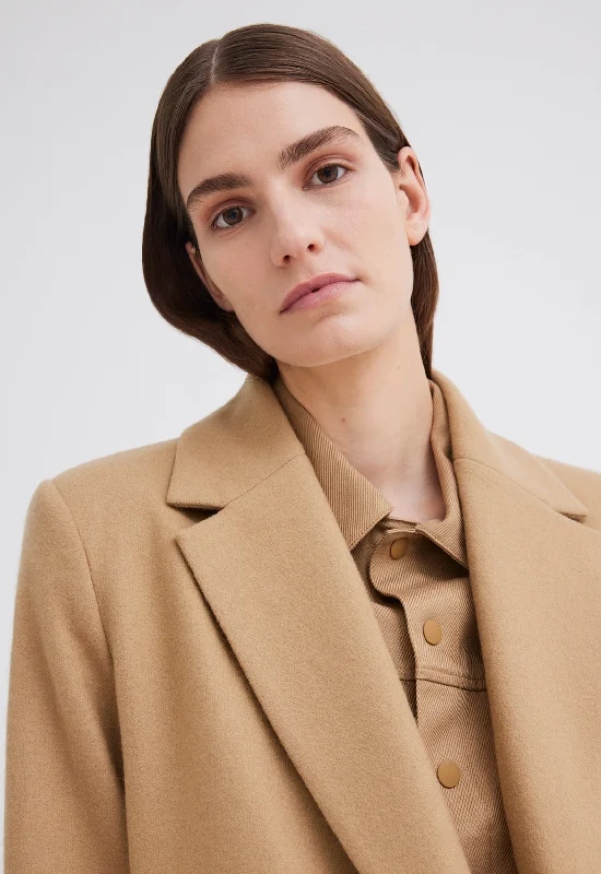 Howell Merino Wool Coat - Camel Neutral