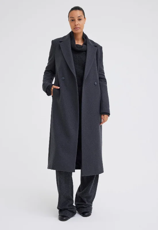 Howell Merino Wool Coat - Steelo Grey