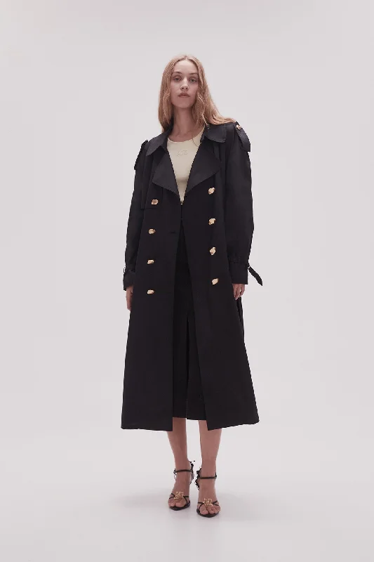 Prima Pleat Trench Coat