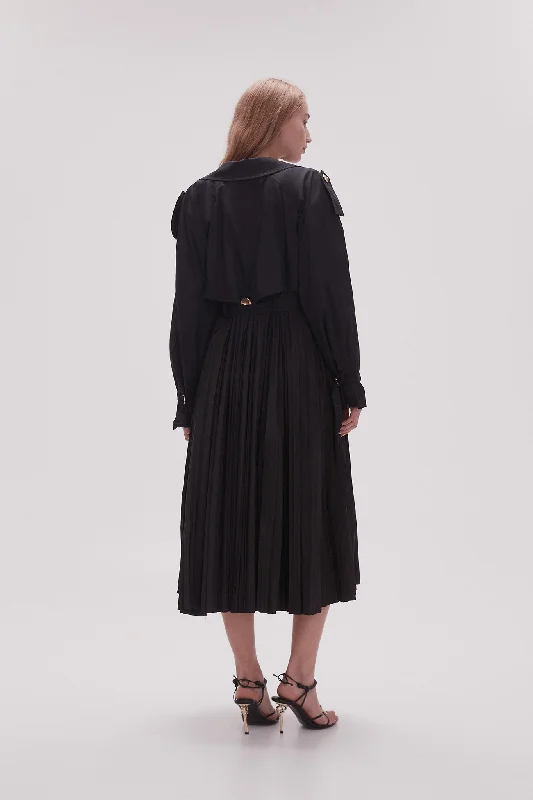 Prima Pleat Trench Coat