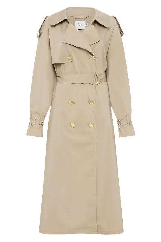 Prima Pleat Trench Coat