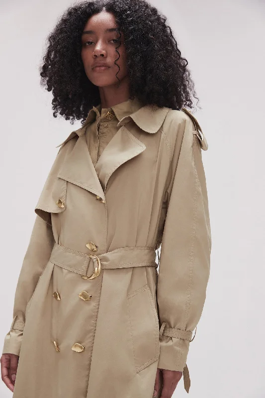 Prima Pleat Trench Coat