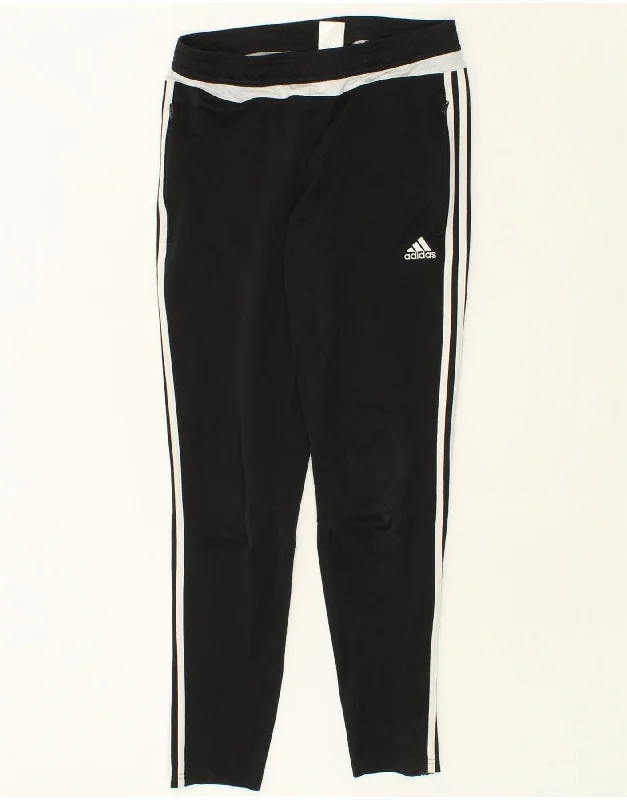 ADIDAS Womens Climalite Tracksuit Trousers UK 12/14 Medium Black Polyester