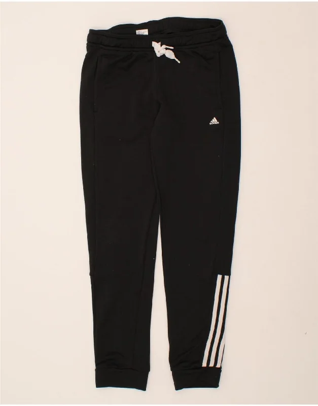 ADIDAS Womens Tracksuit Trousers Joggers Medium Black Polyester