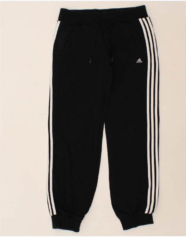 ADIDAS Womens Tracksuit Trousers Joggers UK 14 Medium  Black Polyester