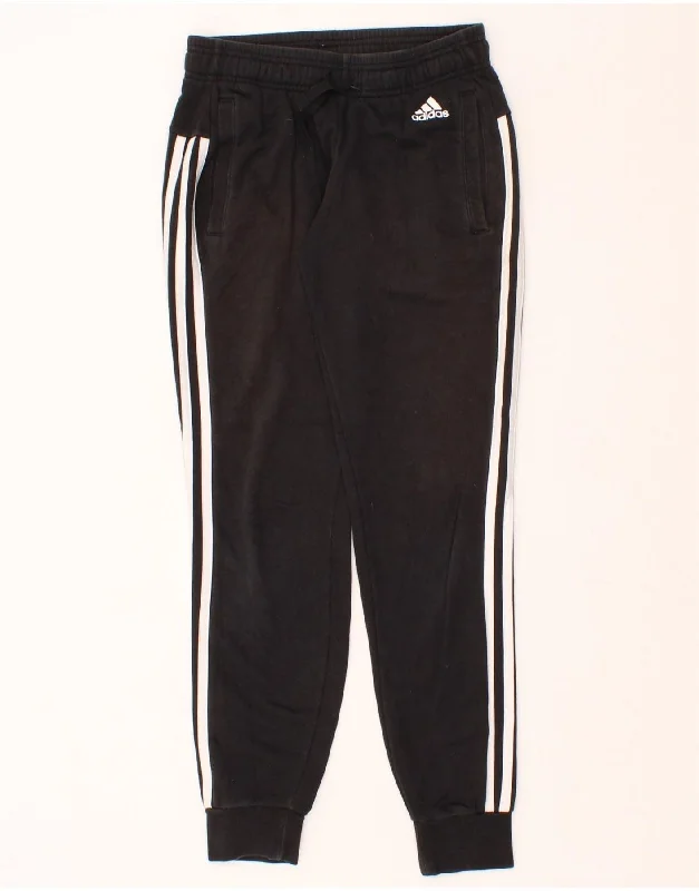 ADIDAS Womens Tracksuit Trousers Joggers UK 6 XS Black Cotton