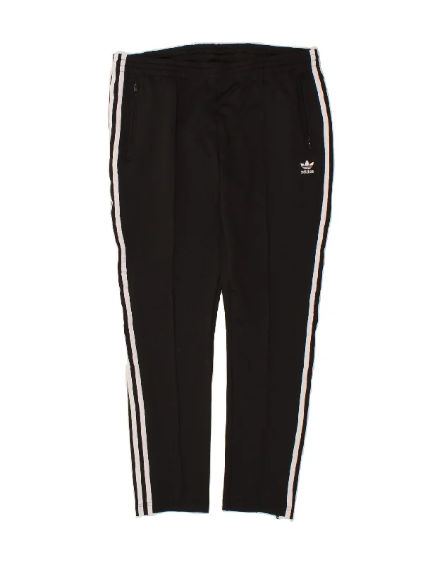 ADIDAS Womens Tracksuit Trousers Large Black Cotton