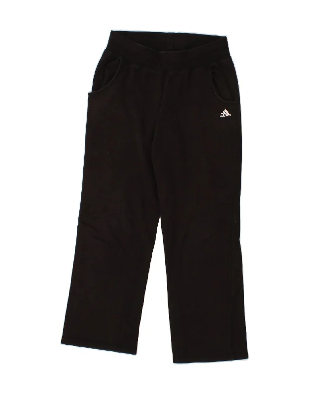 ADIDAS Womens Tracksuit Trousers UK 10 Small Black Cotton