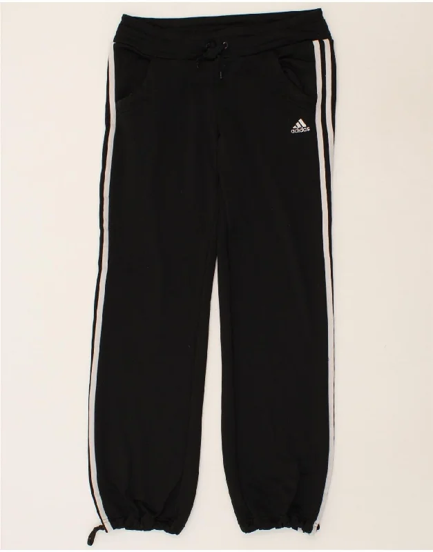 ADIDAS Womens Tracksuit Trousers UK 10 Small Black Polyester