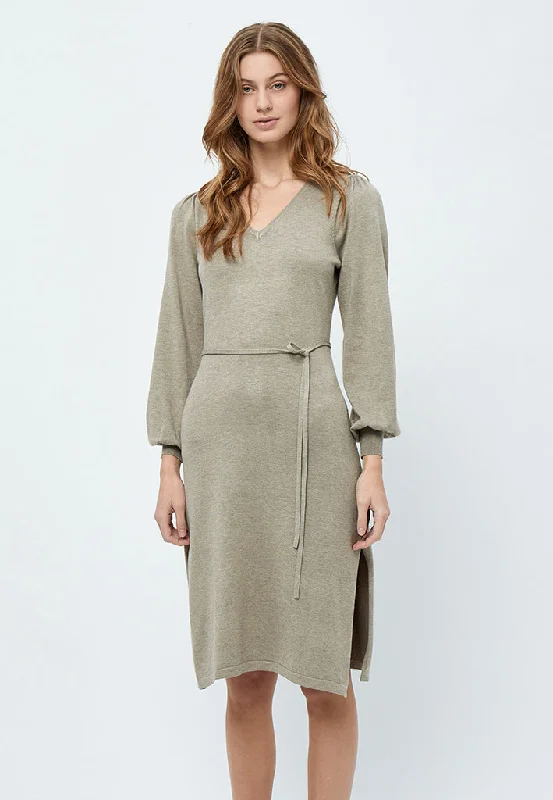 MSAstrid Knit Midi Dress - Wood Smoke Melange