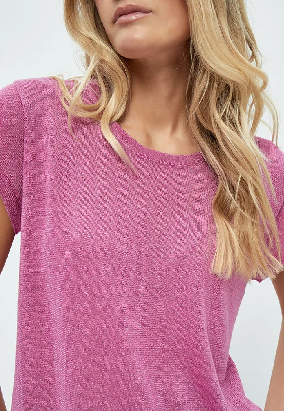 MSCarlina Knit T-Shirt - Super Pink Lurex