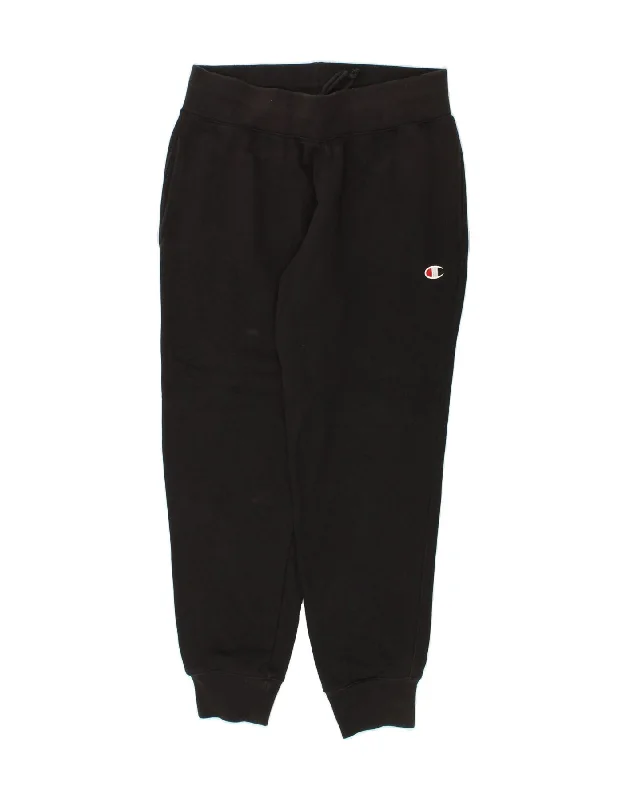 CHAMPION Womens Tracksuit Trousers Joggers UK 14 Large Black Polyester