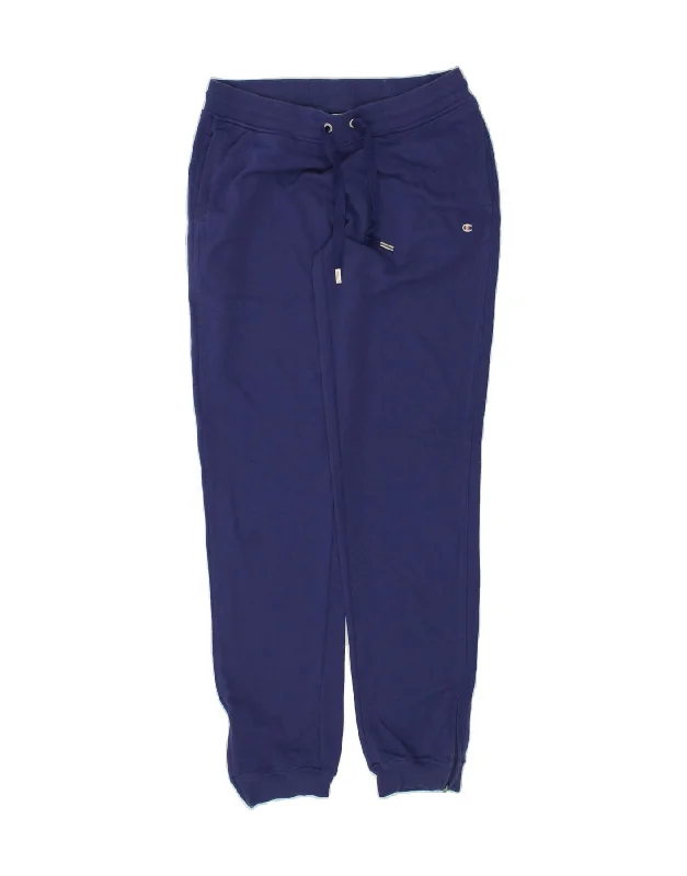 CHAMPION Womens Tracksuit Trousers Joggers UK 18 XL Navy Blue Cotton