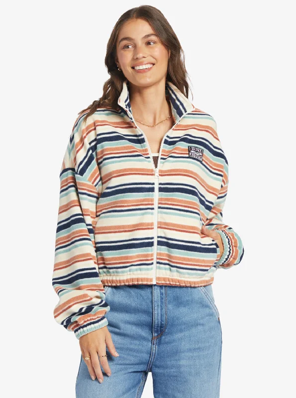 Dawn To Dusk Half-Zip Fleece - Blue Surf Blanket Stripe