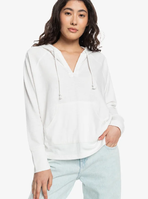 Destination Surf Long-Sleeve Hooded Top - Snow White