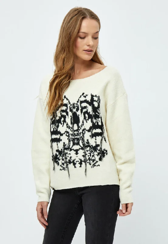 DSEmirla GRS Jaquard Knit Pullover - Gardenia