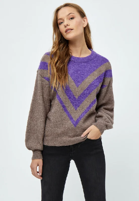 DSKamelia Long Sleeve Knit Pullover - PRISM VIOLET ST