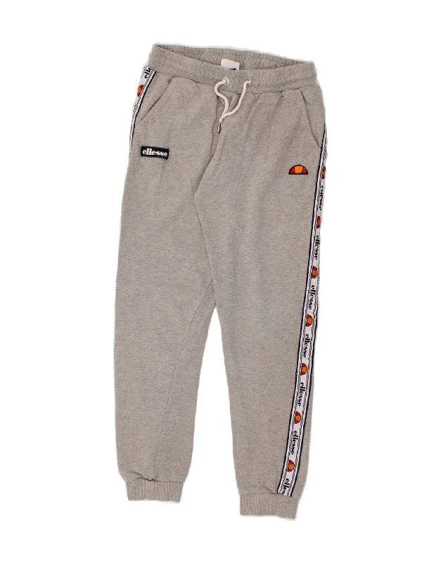 ELLESSE Womens Graphic Tracksuit Trousers Joggers UK 8 Small Grey