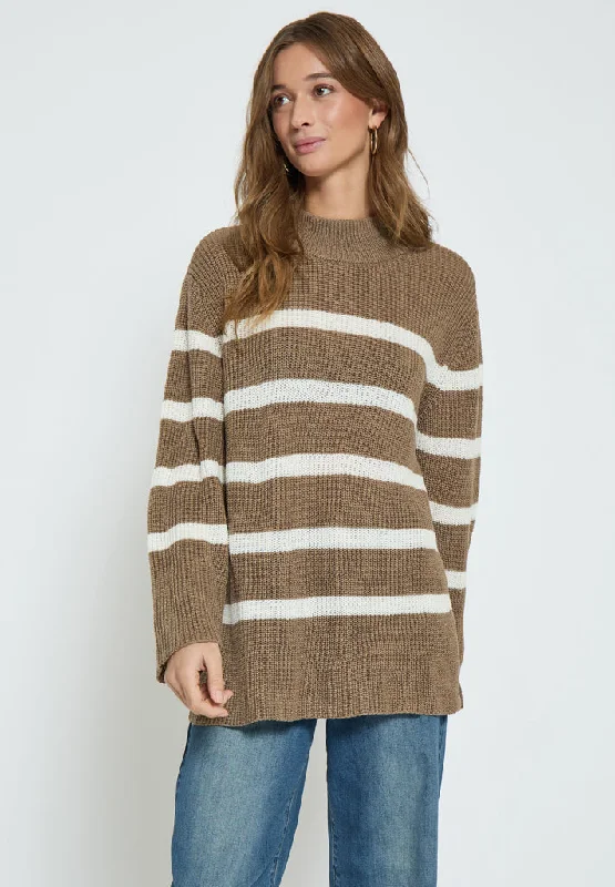 Elo GRS Long Sleeve Knit Pullover - Pine Bark Stripe