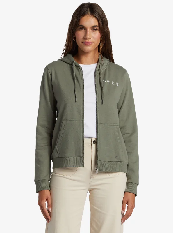 Evening Hike Zip Zip-Up Hoodie - Agave Green