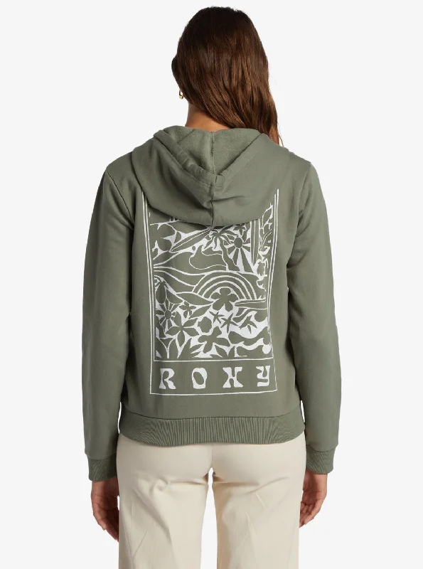 Evening Hike Zip Zip-Up Hoodie - Agave Green