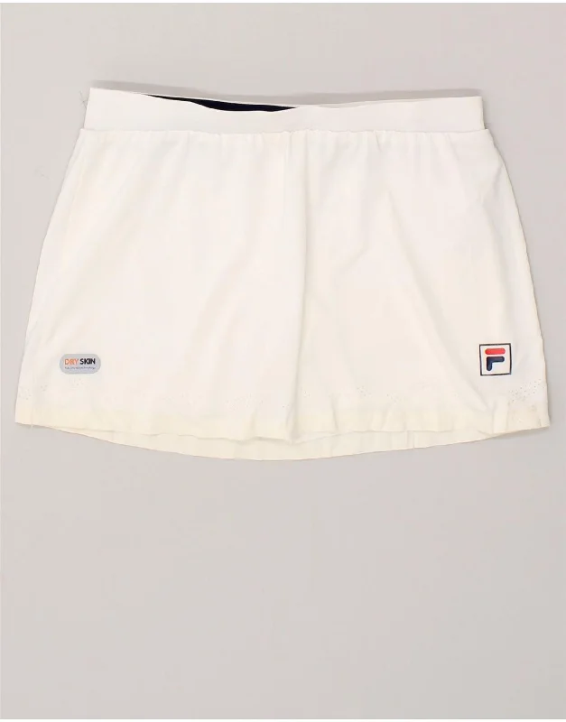 FILA Womens Tennis Skirt Medium  White Polyester