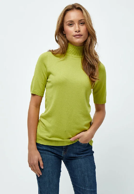 MSLima Roll Neck Knit - Bright Lime