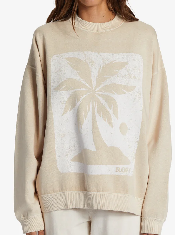 Lineup Oversized Crew Neck Sweatshirt - Tapioca