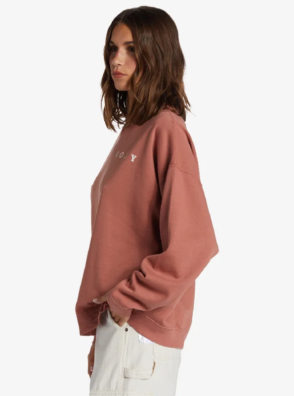 Lineup Oversized Crew Neck Sweatshirt - Cedar Wood