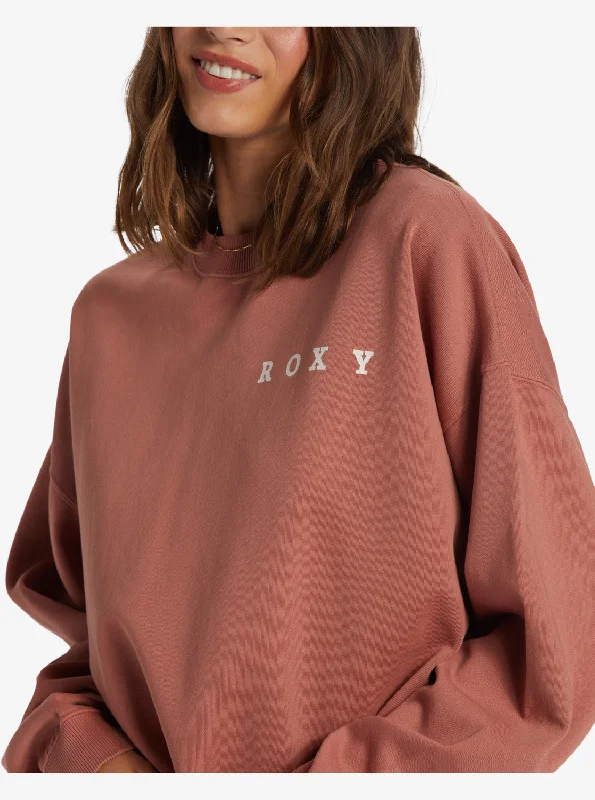 Lineup Oversized Crew Neck Sweatshirt - Cedar Wood