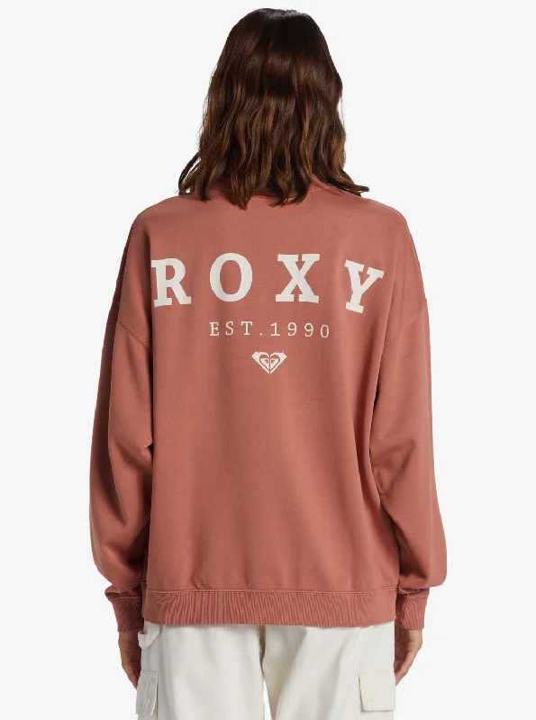 Lineup Oversized Crew Neck Sweatshirt - Cedar Wood