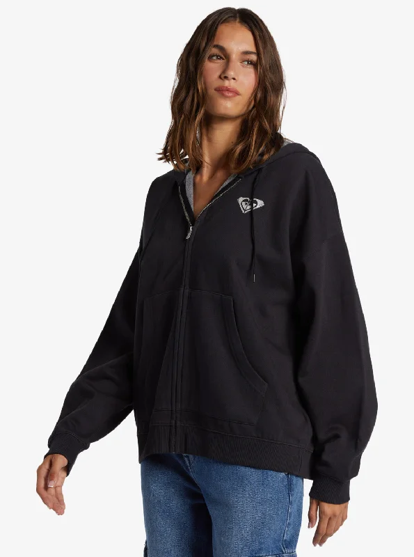 Lineup Oversized Zip-Up Hoodie - Anthracite