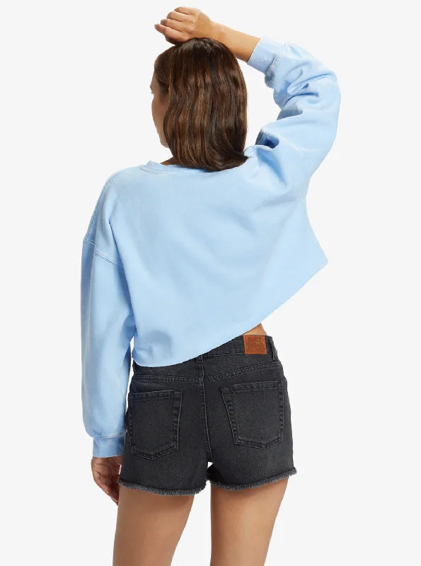 Morning Hike Crop Sweatshirt - Bel Air Blue