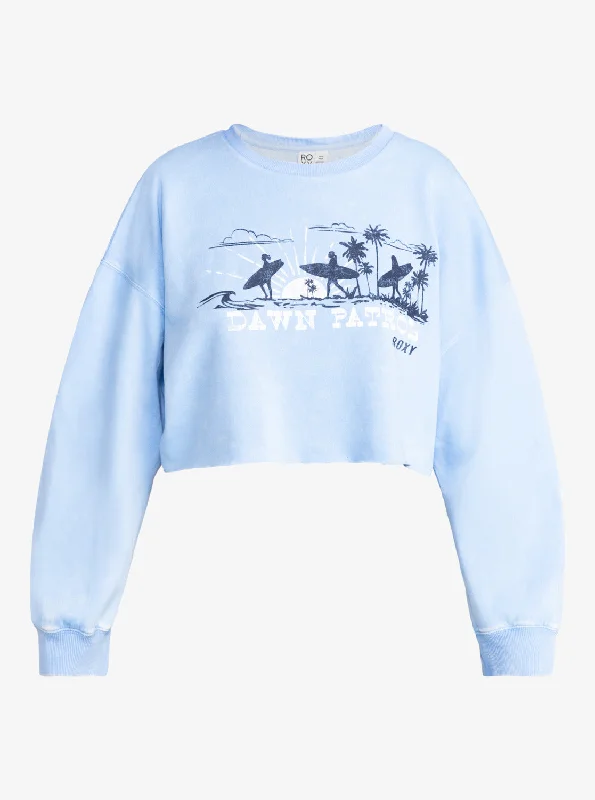 Morning Hike Crop Sweatshirt - Bel Air Blue